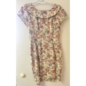 Vintage Ann Taylor Womens Dress 6 Floral, Canvas Midi Dress
